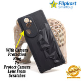 VAKIBO Bat Man 3D Mask Design Black Coloured Soft TPU Back Cover Case With Camera Protection Ring Suitable for Oppo Reno 10 Pro Plus