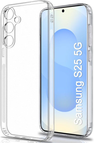 VAKIBO Premium Clear 1.5MM Thick Transparent Soft TPU Rubber Back Cover Case With Camera Protection Suitable for Samsung Galaxy S25