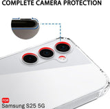VAKIBO Premium Clear 1.5MM Thick Transparent Soft TPU Rubber Back Cover Case With Camera Protection Suitable for Samsung Galaxy S25