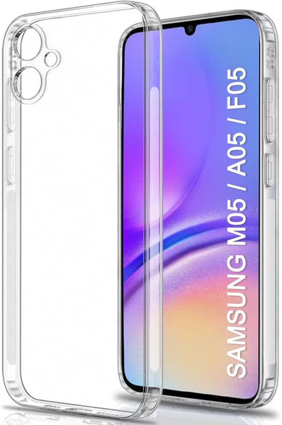 VAKIBO Premium Clear 1.5MM Thick Transparent Soft TPU Rubber Back Cover Case With Camera Protection Suitable for Samsung Galaxy F05