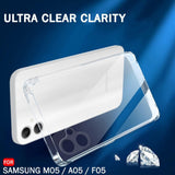 VAKIBO Premium Clear 1.5MM Thick Transparent Soft TPU Rubber Back Cover Case With Camera Protection Suitable for Samsung Galaxy A05