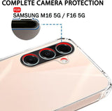 VAKIBO Premium Clear 1.5MM Thick Transparent Soft TPU Rubber Back Cover Case With Camera Protection Suitable for Samsung Galaxy M16