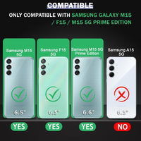 VAKIBO Premium Clear 1.5MM Thick Transparent Soft TPU Rubber Back Cover Case With Camera Protection Suitable for Samsung Galaxy F15 5G