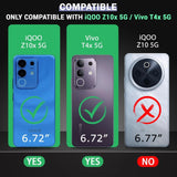VAKIBO Best Selling Black and Transparent Coloured Made With Soft TPU and Acrylic Back Cover Case With 4 Corner and Camera Protection Suitable for IQOO Z10X