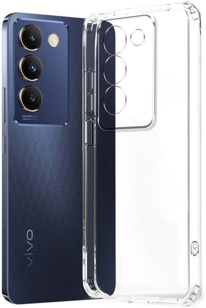 VAKIBO Premium Clear 1.5MM Thick Transparent Soft TPU Rubber Back Cover Case With Camera Protection Suitable for Vivo Y200E 5G