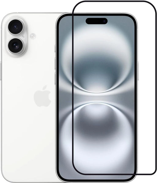 Super Premium Quality Tempered Glass Screen Guard Protector With Black Border Suitable For iPhone 16 Plus
