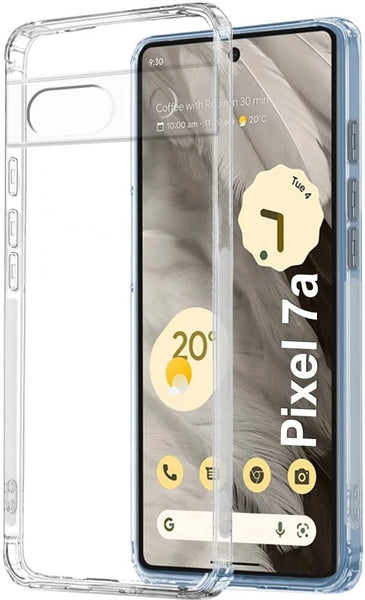 VAKIBO Premium Clear 1.5MM Thick Transparent Soft TPU Rubber Back Cover Case With Camera Protection Suitable for Google Pixel 7a