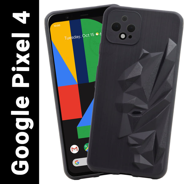 VAKIBO Bat Man 3D Mask Design Black Coloured Soft TPU Back Cover Case With Camera Protection Ring Suitable for Google Pixel 4