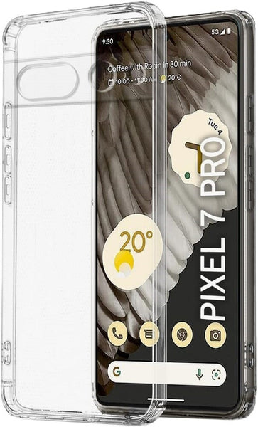VAKIBO Premium Clear 1.5MM Thick Transparent Soft TPU Rubber Back Cover Case With Camera Protection Suitable for Google Pixel 7 Pro