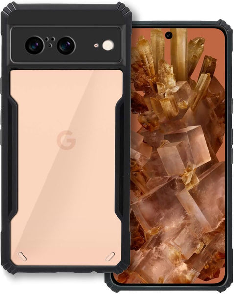 VAKIBO Super Premium Black Border Transparent Case With Corner Protection & Camera Protection Suitable for Google Pixel 8