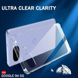 VAKIBO Premium Clear 1.5MM Thick Transparent Soft TPU Rubber Back Cover Case With Camera Protection Suitable for Google Pixel 9A
