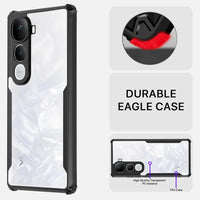 VAKIBO Best Selling Black and Transparent Coloured Made With Soft TPU and Acrylic Back Cover Case With 4 Corner and Camera Protection Suitable for Vivo Y400 Pro