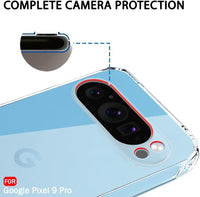 VAKIBO Premium Clear 1.5MM Thick Transparent Soft TPU Rubber Back Cover Case With Camera Protection Suitable for Google Pixel 9
