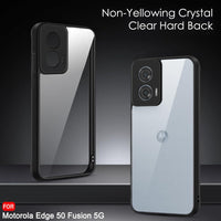VAKIBO Super Premium Black Border Transparent Case With Corner Protection & Camera Protection Suitable for Moto Edge 50 Fusion