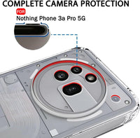 VAKIBO Premium Clear 1.5MM Thick Transparent Soft TPU Rubber Back Cover Case With Camera Protection Suitable for Nothing Phone 3A Pro