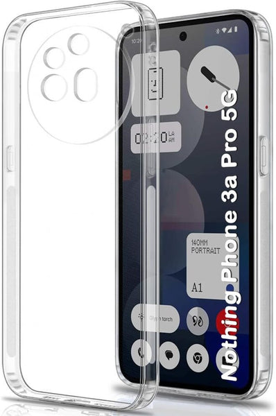 VAKIBO Premium Clear 1.5MM Thick Transparent Soft TPU Rubber Back Cover Case With Camera Protection Suitable for Nothing Phone 3A Pro