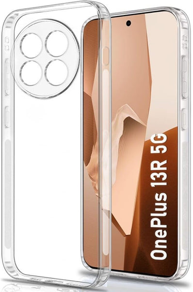 VAKIBO Premium Clear 1.5MM Thick Transparent Soft TPU Rubber Back Cover Case With Camera Protection Suitable for OnePlus 13R