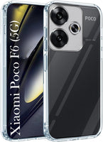 VAKIBO Premium Clear 1.5MM Thick Transparent Soft TPU Rubber Back Cover Case With Camera Protection Suitable for Mi Poco M6