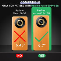 VAKIBO Best Selling Black and Transparent Back Cover Case Made With Soft TPU and Acrylic With 4 Corner and Camera Protection Suitable for Realme Narzo 60 Pro