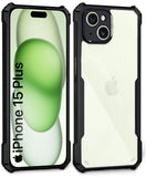 VAKIBO Super Premium Black Border Transparent Case With Corner Protection & Camera Protection Suitable for iPhone 15 Plus