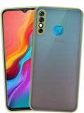 VAKIBO Smoke Design With Camera Protection Light Green Coloured Soft Sides and Hard Back Back Cover Case Suitable for Infinix Hot 8