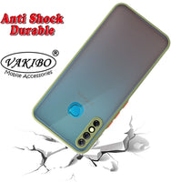 VAKIBO Smoke Design With Camera Protection Light Green Coloured Soft Sides and Hard Back Back Cover Case Suitable for Infinix Hot 8