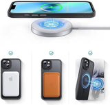 VAKIBO Megnatic Magsafe Black Coloured Soft with Hard back Back Cover Case With Camera Protection Ring Suitable for iPhone 15 Pro Max