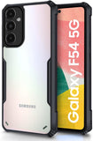 VAKIBO Best Selling Black and Transparent Back Cover Case Made With Soft TPU and Acrylic With 4 Corner and Camera Protection Suitable for Samsung Galaxy M54 5G