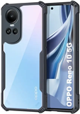 VAKIBO Best Selling Black and Transparent Back Cover Case Made With Soft TPU and Acrylic With 4 Corner and Camera Protection Suitable for Oppo Reno 10