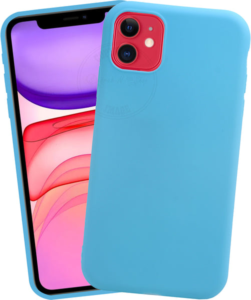 VAKIBO 1.2 MM Thick Sky Blue Coloured Soft TPU Rubber Back Cover Case With Camera Protection Ring Suitable for Apple iPhone 11