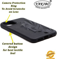 VAKIBO Bat Man 3D Mask Design Black Coloured Soft TPU Back Cover Case With Camera Protection Ring Suitable for Apple iPhone 11 Pro