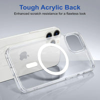 VAKIBO Megnatic Magsafe Transparent Soft with Hard back Back Cover Case With Camera Protection Ring Suitable for Apple iPhone 11 Pro