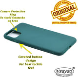 VAKIBO 1.2 MM Thick Green Coloured Soft TPU Rubber Back Cover Case With Camera Protection Ring Suitable for Apple iPhone 12 Pro