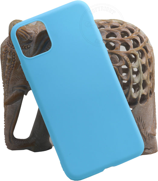 VAKIBO 1.2 MM Thick Sky Blue Coloured Soft TPU Rubber Back Cover Case With Camera Protection Ring Suitable for Apple iPhone 11 Pro