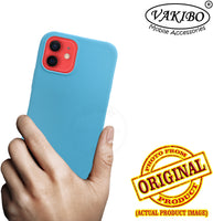 VAKIBO 1.2 MM Thick Sky Blue Coloured Soft TPU Rubber Back Cover Case With Camera Protection Ring Suitable for Apple iPhone 12