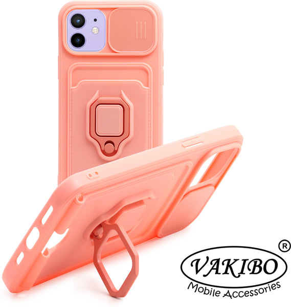 VAKIBO Camera Protection Case With Shutter Peach Coloured Soft Sides and Hard Back Back Cover Suitable for Apple iPhone 12