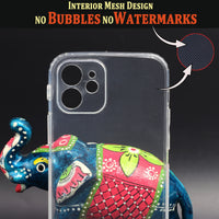 VAKIBO Premium Clear 1.5MM Thick Transparent Soft TPU Rubber Back Cover Case With Camera Protection Suitable for Apple iPhone 12