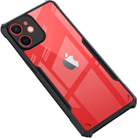 VAKIBO Best Selling Black and Transparent Back Cover Case Made With Soft TPU and Acrylic With 4 Corner and Camera Protection Suitable for Apple iPhone 12 Mini