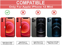 VAKIBO Best Selling Black and Transparent Back Cover Case Made With Soft TPU and Acrylic With 4 Corner and Camera Protection Suitable for Apple iPhone 12 Mini