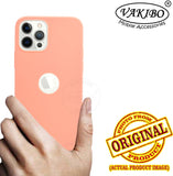 VAKIBO 1.2 MM Thick Peach Coloured Soft TPU Rubber Back Cover Case With Camera Protection Ring Suitable for Apple iPhone 12 Pro