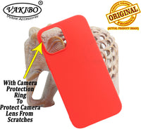 VAKIBO 1.2 MM Thick Red Coloured Soft TPU Rubber Back Cover Case With Camera Protection Ring Suitable for Apple iPhone 12 Pro Max