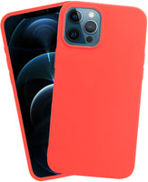 VAKIBO 1.2 MM Thick Red Coloured Soft TPU Rubber Back Cover Case With Camera Protection Ring Suitable for Apple iPhone 12 Pro Max
