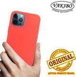 VAKIBO 1.2 MM Thick Red Coloured Soft TPU Rubber Back Cover Case With Camera Protection Ring Suitable for Apple iPhone 12 Pro Max