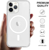 VAKIBO Megnatic Magsafe Transparent Soft with Hard back Back Cover Case With Camera Protection Ring Suitable for Apple iPhone 12 Pro Max