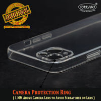 VAKIBO Premium Clear 2MM Thick Transparent Soft TPU Rubber Back Cover Case With Camera Protection Suitable for Apple iPhone 13