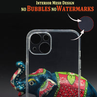 VAKIBO Premium Clear 2MM Thick Transparent Soft TPU Rubber Back Cover Case With Camera Protection Suitable for Apple iPhone 13