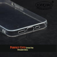 VAKIBO Premium Clear 2MM Thick Transparent Soft TPU Rubber Back Cover Case With Camera Protection Suitable for Apple iPhone 13