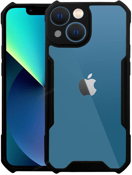 VAKIBO Super Premium Black Border Transparent Case With Corner Protection & Camera Protection Suitable for iPhone 13 Mini