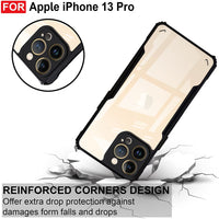VAKIBO Best Selling Black and Transparent Back Cover Case Made With Soft TPU and Acrylic With 4 Corner and Camera Protection Suitable for Apple iPhone 13 Pro