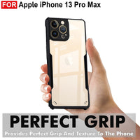 VAKIBO Best Selling Black and Transparent Back Cover Case Made With Soft TPU and Acrylic With 4 Corner and Camera Protection Suitable for Apple iPhone 13 Pro Max